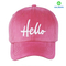 变粉红色100%被洗涤的棉花棒球帽与简单的平面的刺绣