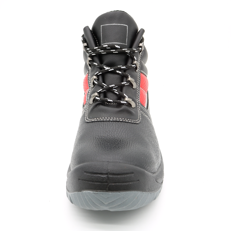Black waterproof steel toe mid plate safety shoes S3