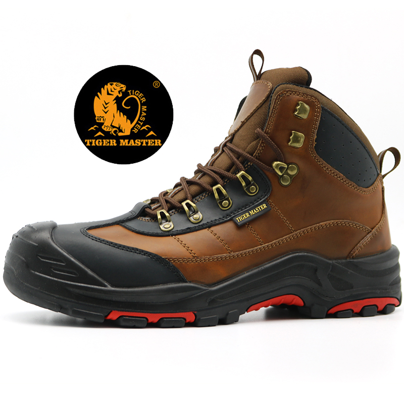High Quality Oil Resistant Composite Toe Puncture Proof Leather Safety Boots