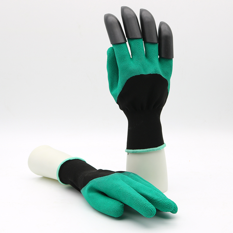 CE EN 388 Anti Slip Oil Chemical Resistant Latex Gloves with Claw