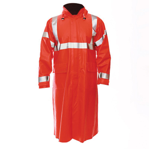 Anti Arc Flame High Visibility Reflective Waterproof PVC Coating Adult Men Raincoats 