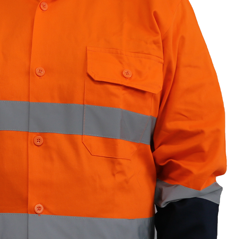 Two Pieces Cotton High Visibility Reflective Safety Workwear