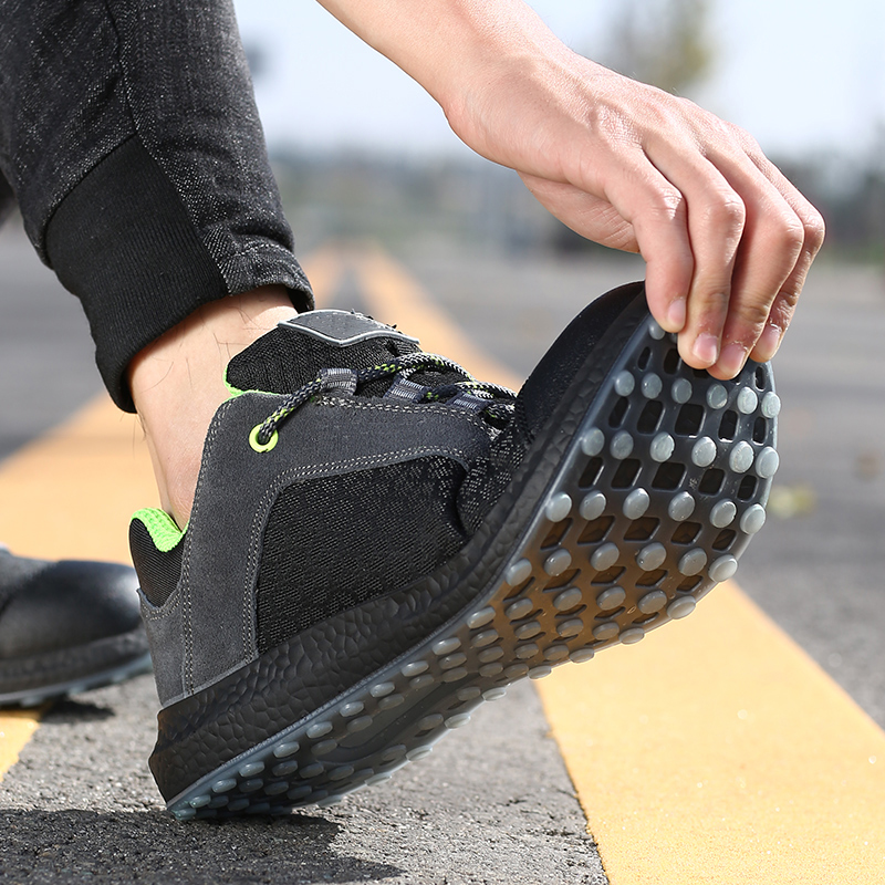 Oil Slip Resistant Pu Sole Sneaker Safety Shoes for Workers