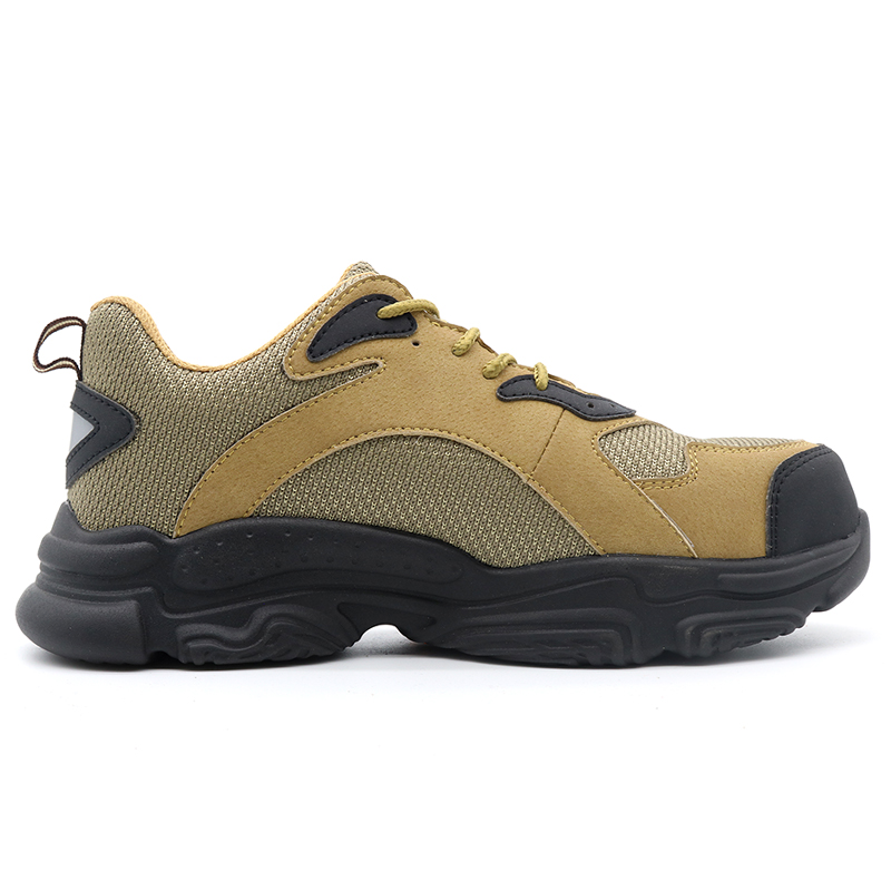 Soft EVA Sole Anti Puncture Steel Toe Sneaker Safety Shoes For Men Light Weight