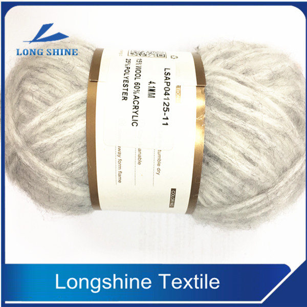 4NM 12% wool 68% acrylic 2% spandex 18% polyester wool yarn for knitting sweater