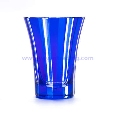 8.7oz handmade exquisite classical blue glass cup for drinking water wine and juice