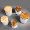 glossy white glass candle holder tealight glass candle jar with wooden lid