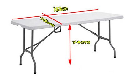 High Quality Folded Half 6FT Fair/Exhibition/Trade-Show Table for Sale