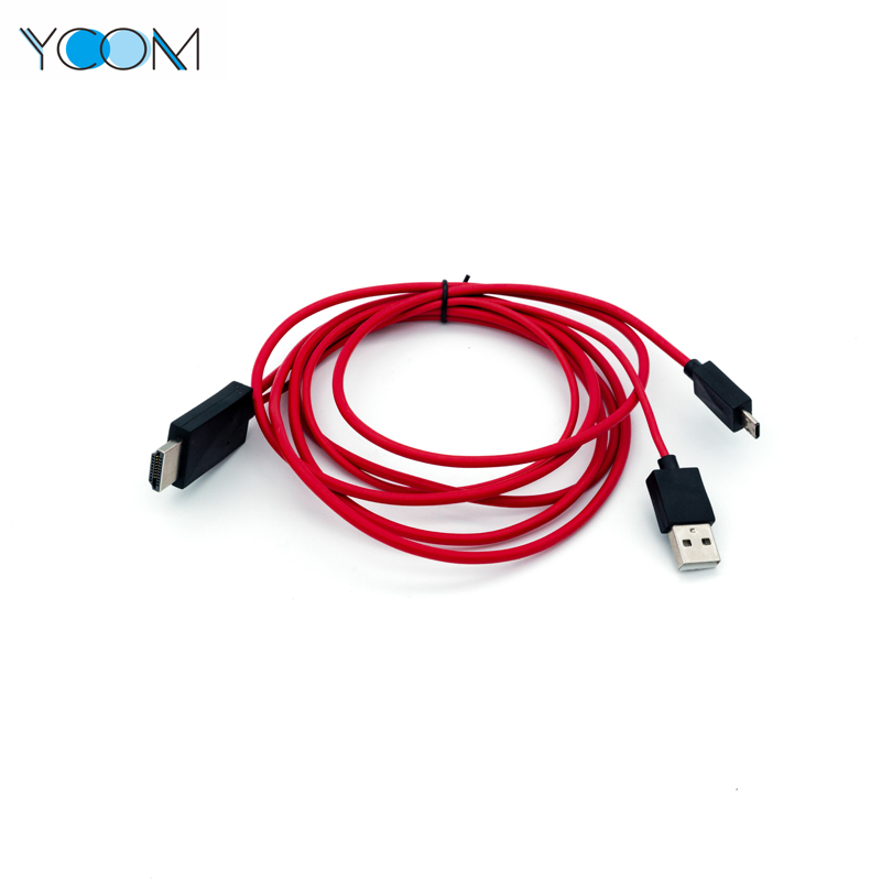 YCOM Micro USB To HDMI Video HDTV Adapter Audio Cable