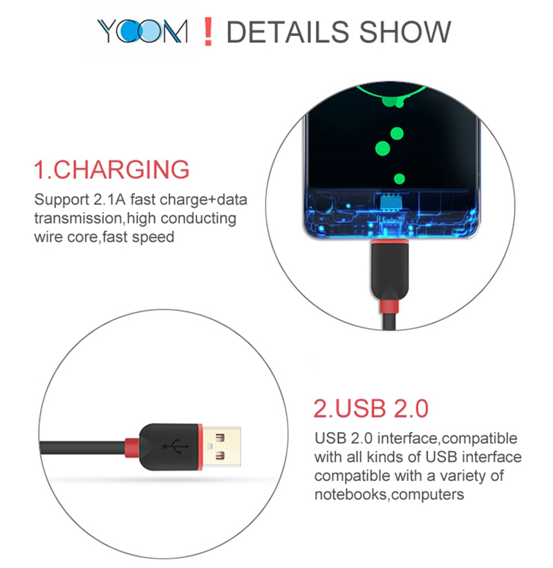Cable USB de carga y datos para Samsung