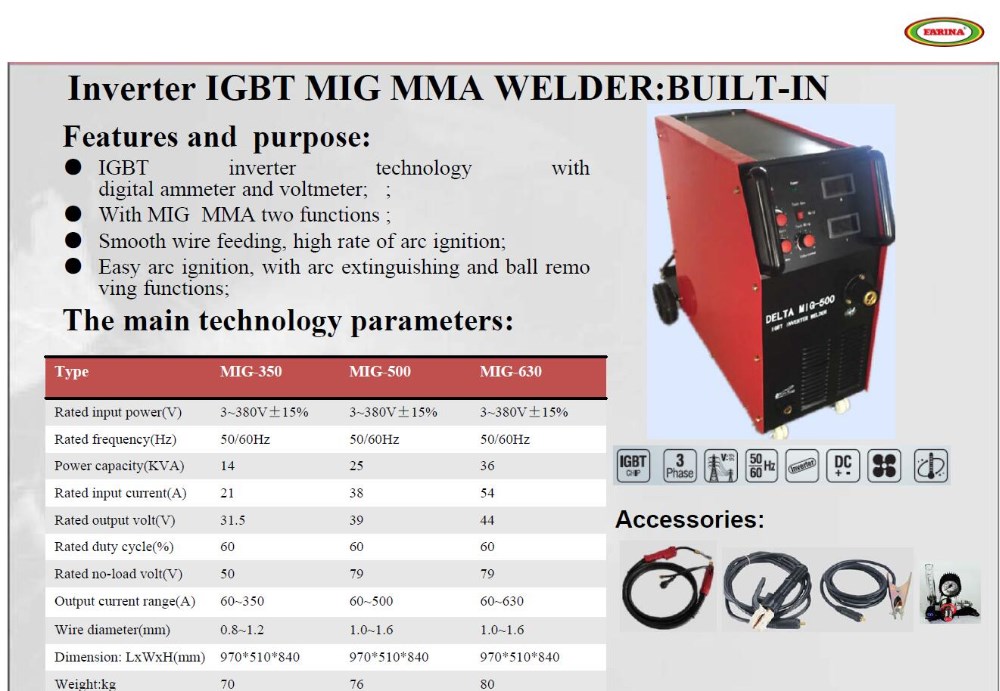 MIG200 MIG350 MIG400 MIG 500 IGBT WELDING MACHINE INVERTER CO2 MIG/MMA