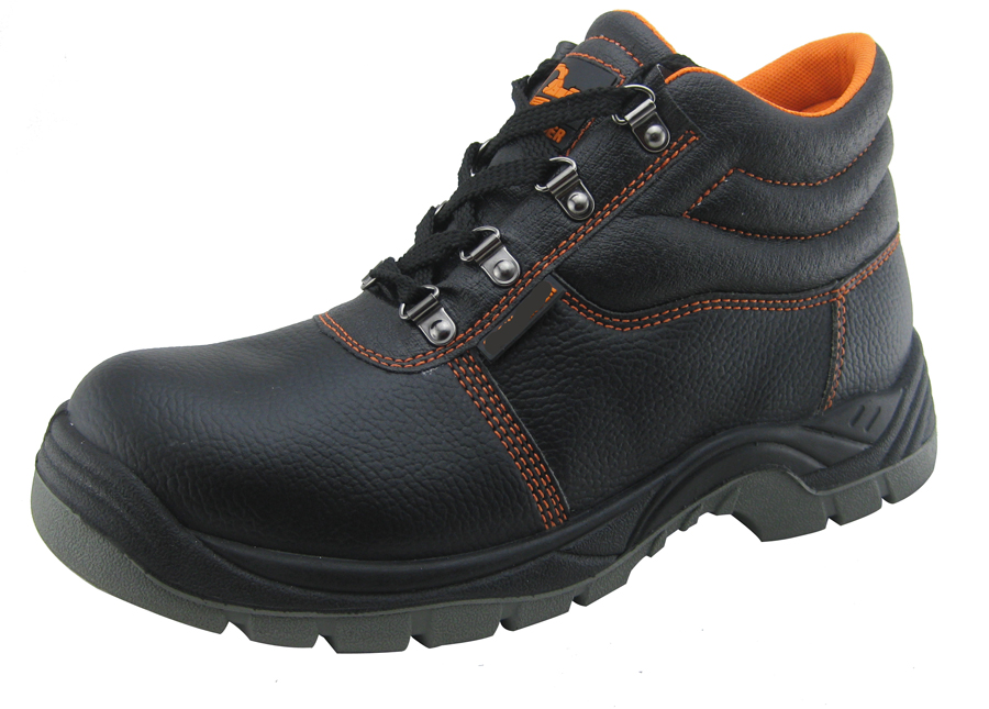 Very cheap leather safety shoes for middle east market