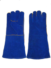 1315 Kevler sewing fully lined royal blue welding gloves