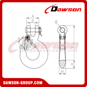DS673 G80 New Type Clevis Slip Hook with Latch