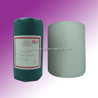 Bleached absorbent gauze roll
