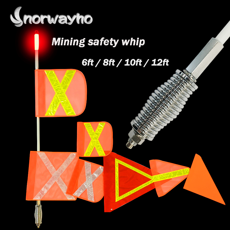 Safety mining whips with aluminum LED lamp