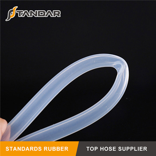 Tubería de silicona de grado médico curada con platino transparente