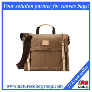 Designer Waxed Canvas Messenger Bag