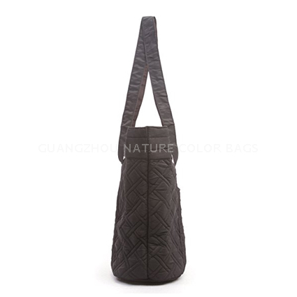 QB-007 Fashion Reversible Quilted woman shoulder Tote Bag for daily