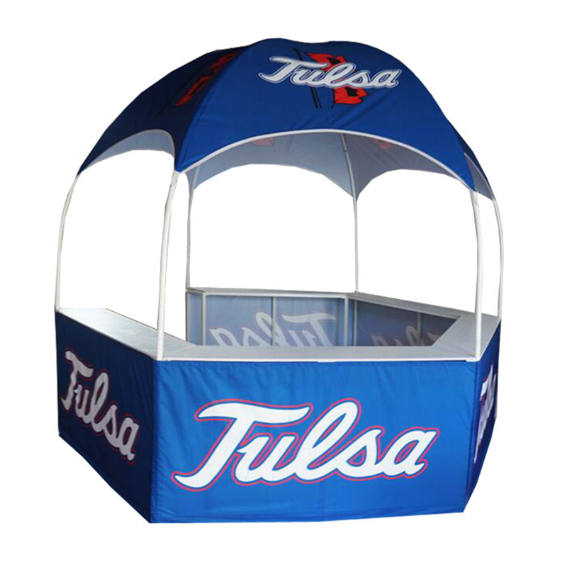 Trade Show Canopy Tents Hexagonal Kiosk Dome Tent For Promotion Custom Branding Booth