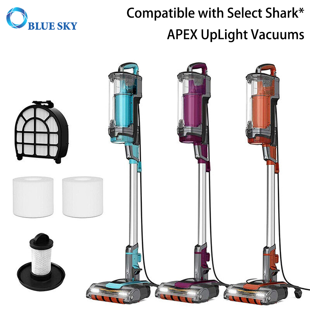 Juego de filtros de aspiradora compatible con Shark APEX UpLight LZ600 LZ601 LZ602 LZ602C Aspiradoras Parte # XHFFC600