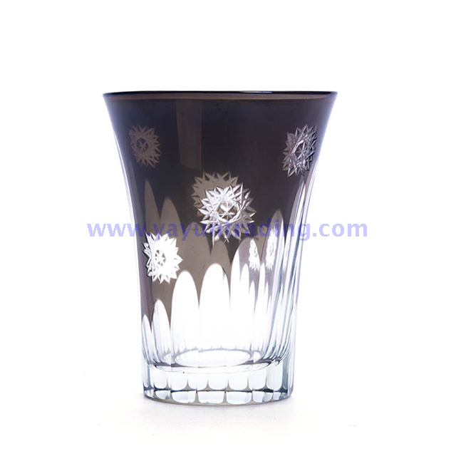 high quality unique design colorful glass drinking cup