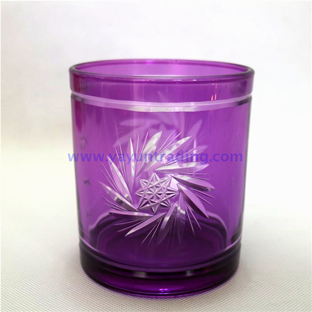 wind swirl promotional desk glass candle holder