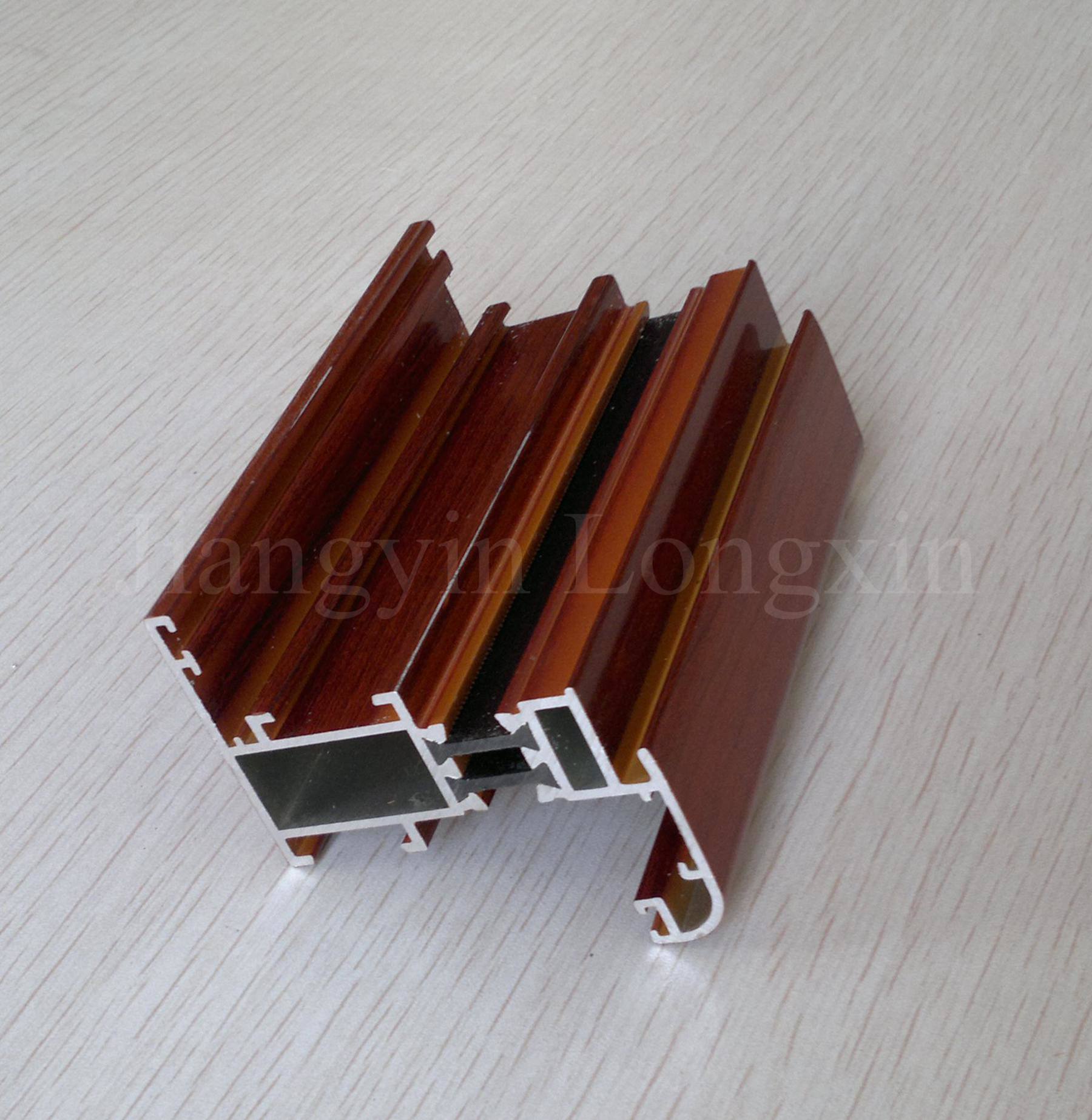 Wooden Print Aluminium Frame for Casement Windows Thermal Break
