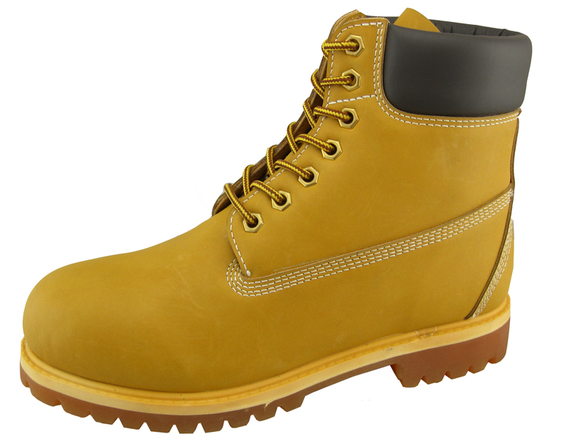 0121 nubuck leather pu rubber sole safety boots