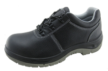 Genuine leather PU injection construction worker safety shoes
