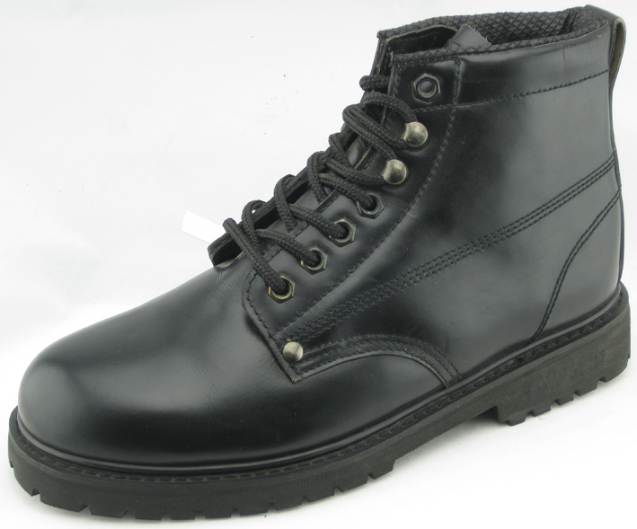 TL96004A corrected leather goodyear welted boots with steel toe