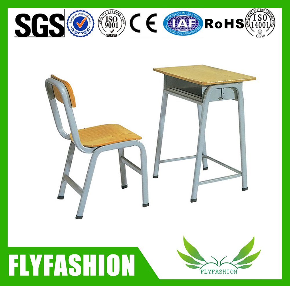 School Furniture High Quality Single School Desk And Chair(SF-81S)