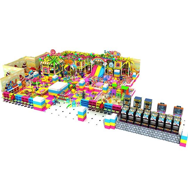 Candy Style Kids Commercial Indoor Playground Equipment with Handwork Area