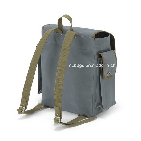 Fashion and Good Quality Canvas School Backpack for Student (SBB-046#)