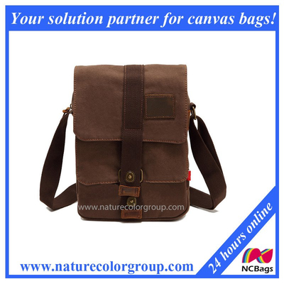 Leisure Messenger Flap Bag Twill Cotton Shoulder Bags (MSB-019)