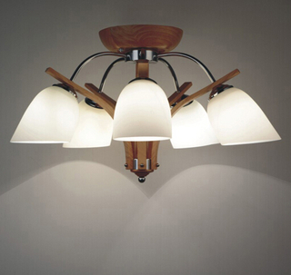 Потолочная лампа просто типа деревянная домашняя (N-059C-5)
