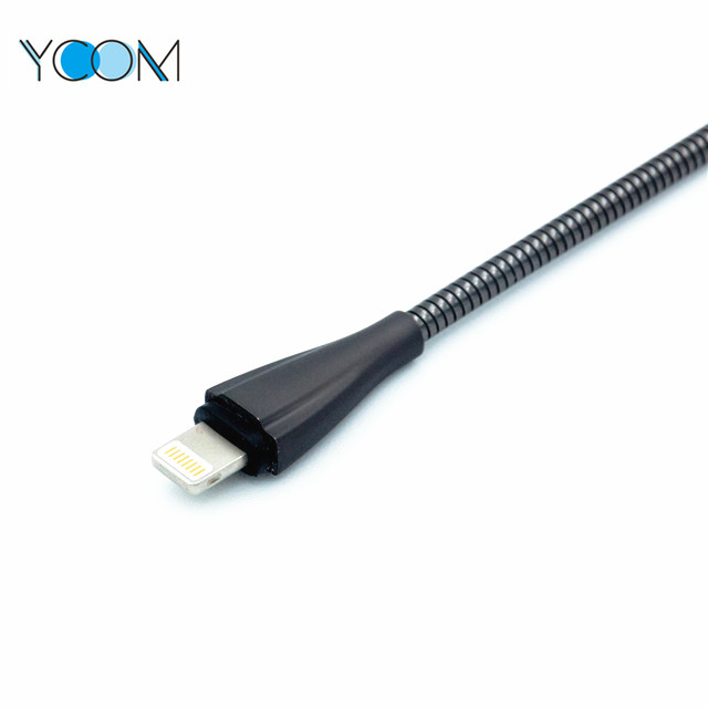 Metal Spring USB Cable for iPhone