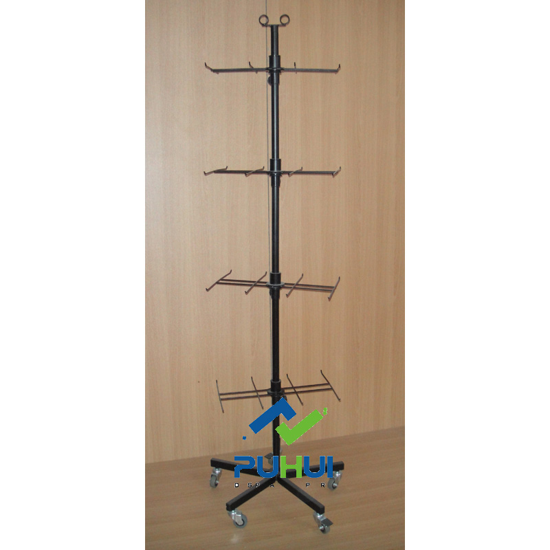 Floor Adjustable Hangers Spinner Rack (PHY216)
