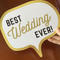 Wholesale Wedding Party Photo Booth Props, One side Print or Both Sided Print PVC Foam Board Dancing Party Speech Bubble Photo Booth Props Signs