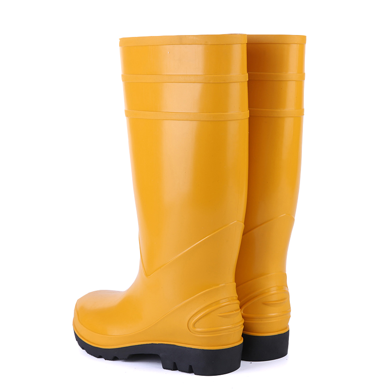 Waterproof Non Safety Shiny Pvc Rain Boots for Men