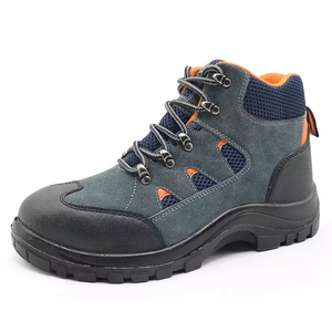 Steel Toe Puncture Proof Blue Suede Leather Safety Shoes Cheap