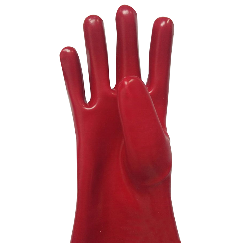 65 cm oil acid resistant non-slip oil industrial red pvc gloves