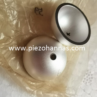 Furo personalizado em hemisférios piezoelétricos Apex para comunicações subaquáticas