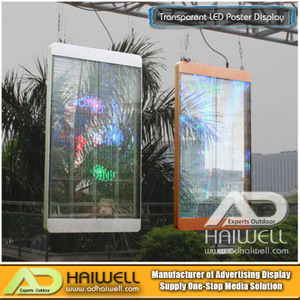 Pantalla de visualización LED transparente al aire libre flexible