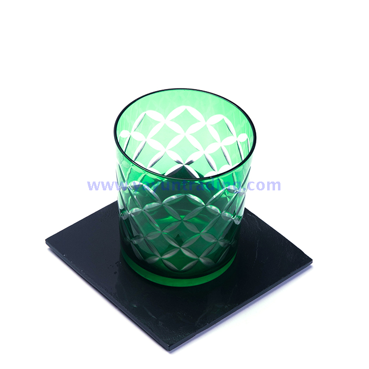 popular 30oz green empty glass candle holder