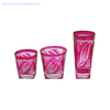 2019 modern style colorful drinking glass cup set of 3 