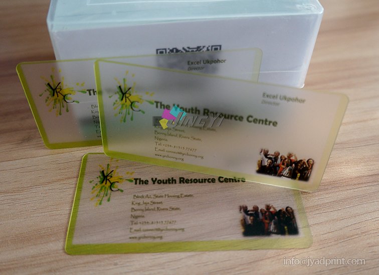 Transparent Frosted PVC Card Custom Frosting Transparent Business Name Card
