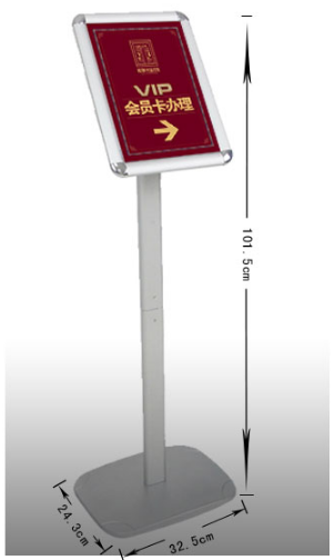 Luxury Aluminum Alloy Poster Stand, Poster Frame Picture, Indoor and Outdoor Signpost Display Stand, Wall Mount Advertising Sign Poster (For A4 size graphic)