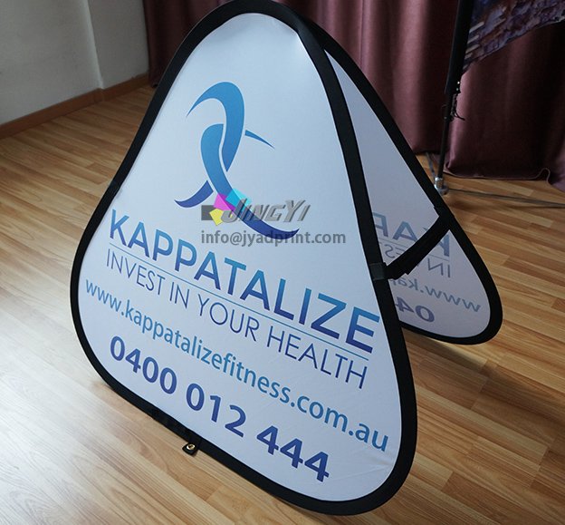 Protable POPup Folding Banner, Triangle/Trilateral Pop up a Frame Banner Stand Printing