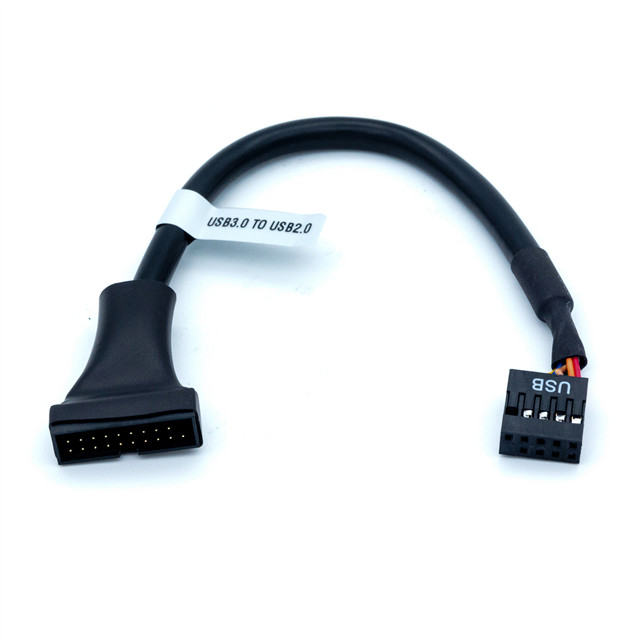 USB3.0 19Pin/20 Pin Male To Front Panel Towards To USB 2.0 To Motherboard Header Box 9Pin /10pin Female Adapter Converter Joiner Housing Cable